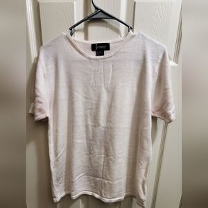 Women's Short Sleeve Knit Top - Soft Cream